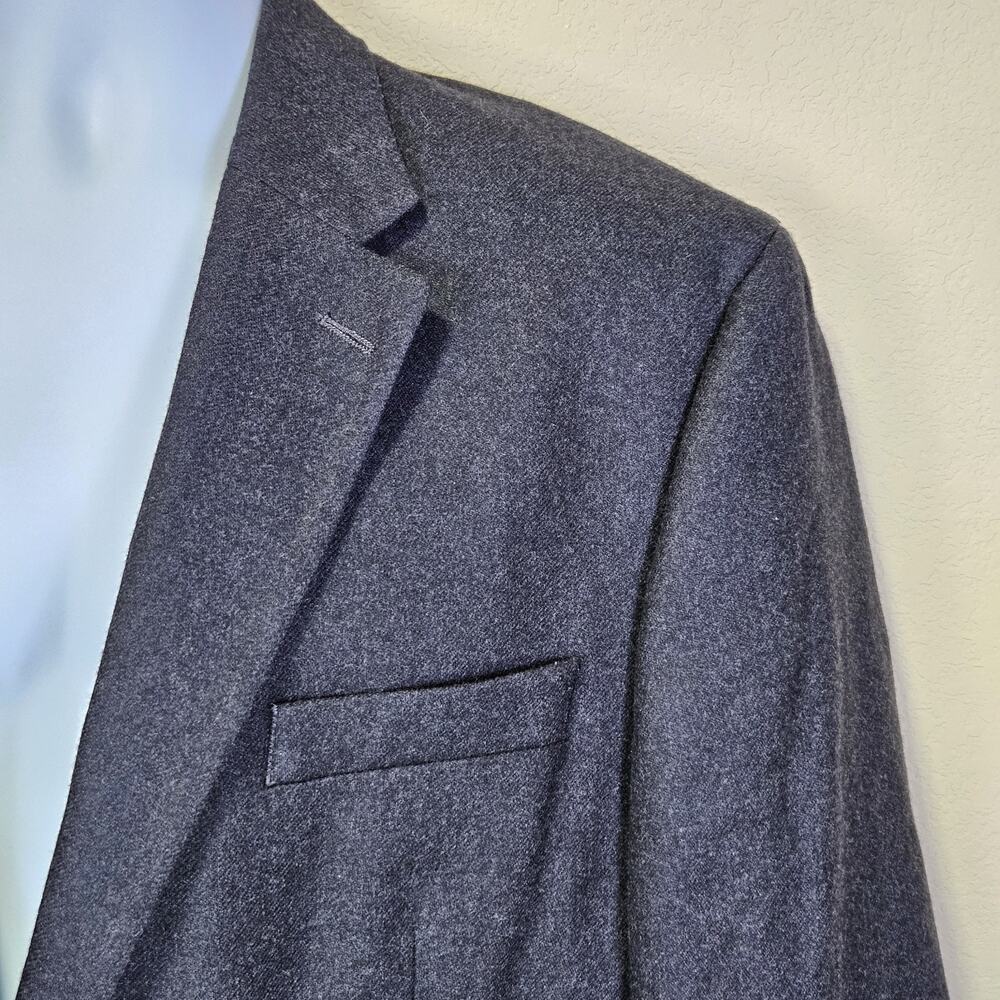 Ralph Lauren Wool Cashmere Blazer Mens 44R Charcoal Gray Flannel Sport Coat Soft - Picture 6 of 16